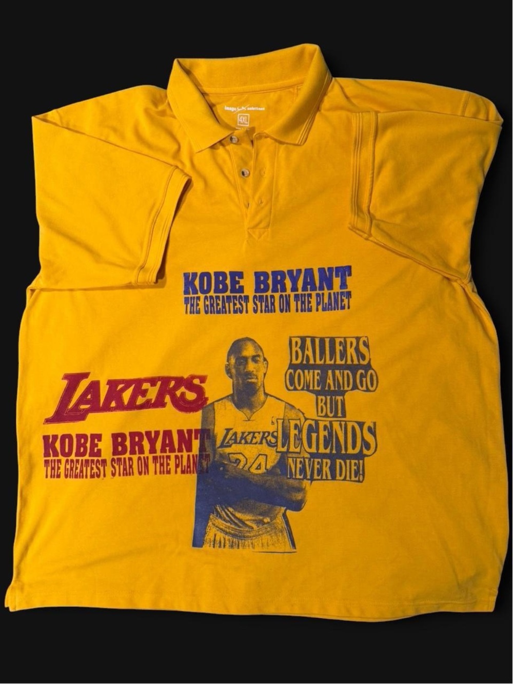 Yellow Graphic Polo with Sports Tribute Print